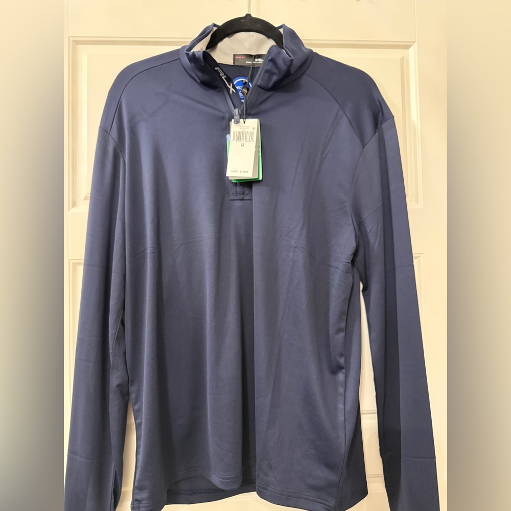 NWT Men’s Polo Ralph Lauren Performance Navy Golf Quarter-Zip Pullover medium